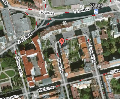 Letecká mapa oblasti kanceláře Mapa